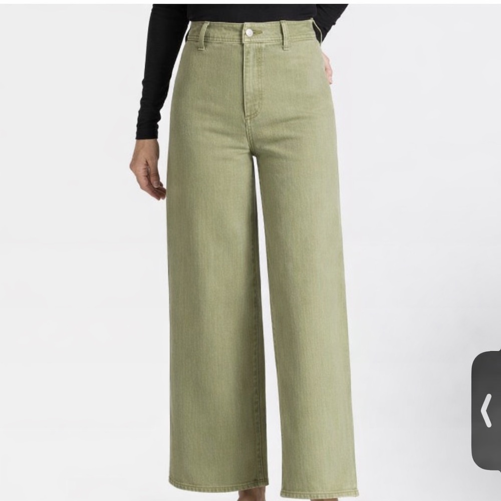 Universal Thread High-Rise Sailor Wide Leg Ankle Jeans Green Plus Size 18